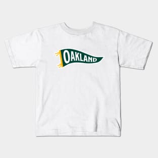 Oakland Pennant - White Kids T-Shirt